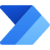 A logo featuring two overlapping, blue right-angled triangles forming a stylized, angular arrow pointing to the right. The left triangle is a darker blue while the right triangle is a lighter blue, creating a gradient effect reminiscent of Microsoft's sleek design philosophy.